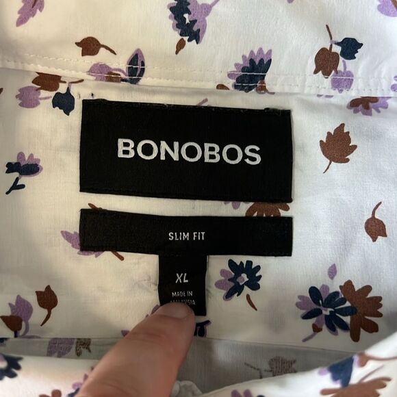 Bonobos Floral Slim Fit Button Down Shirt Size XL - Picture 5 of 6